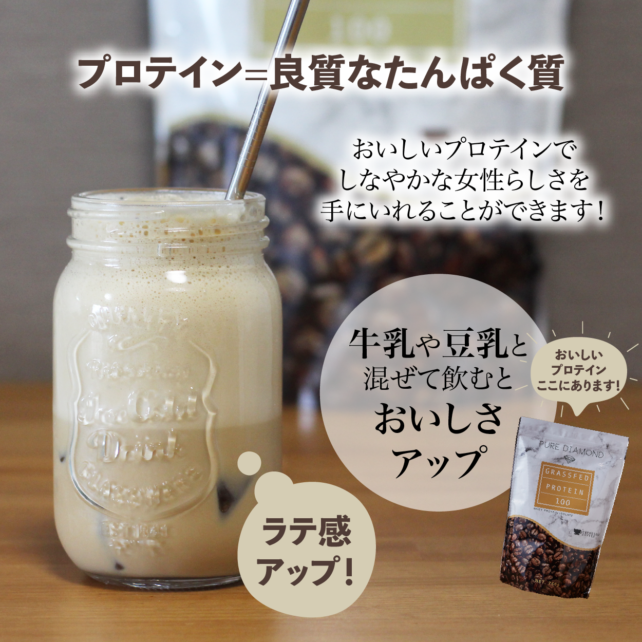 GFプロテイン［600g×２種セット_Coffee&Plain］ | Better-U SHOP